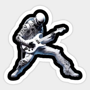 Alien Guitarist Sticker